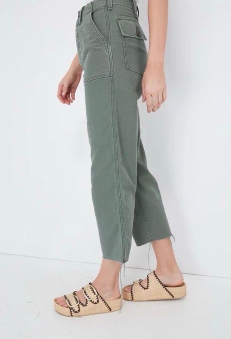 Mother Patch Pocket Private Ankle Fray in Roger That Size 30 - Picture 10 of 14
